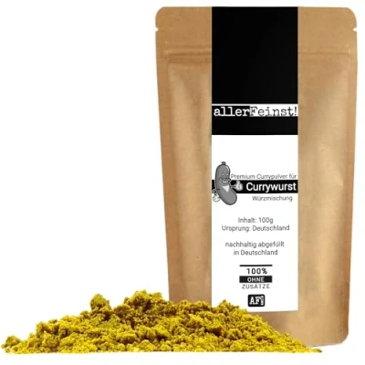 Abbildung von allerFeinst! Currywurstgewürz Das Beste Currypulver für Sauce und Topping Gewürzzubereitung, 1er Pack (1 x 100g)