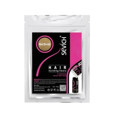 Abbildung von Sevich Haarfasern Haar Gebäude Fasern Original Refill Naturkeratinfasern für dünnes Haar， 100g mittelblond