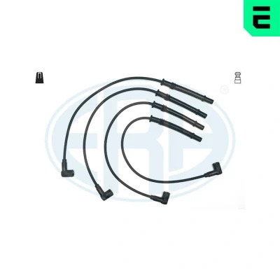 Abbildung von ERA 883004 Zündkabelsatz 4 RENAULT: TWINGO 1, CLIO 2, DACIA: SANDERO I, Logan I Limousine, 2