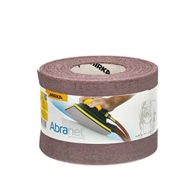 Abbildung von Mirka Abranet Netz Schleifrolle 115 mm x 25 m Klett / Korn P320 1 Rolle zum Schleifen von Holz, Spachtel, Lack, Kunststoff 5454400132