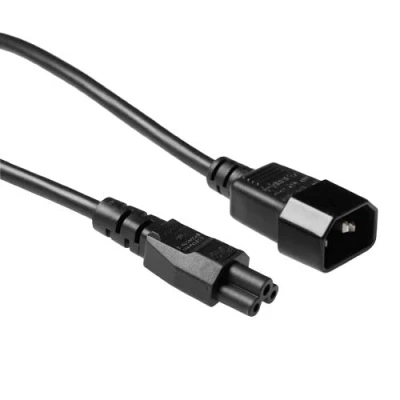 Abbildung von ACT Netzkabel 3 Polig 2m, C14 Stecker auf C5 Kabel Buchse, Stromkabel Type F, Kaltgerätekabel Verlängerung AK5028