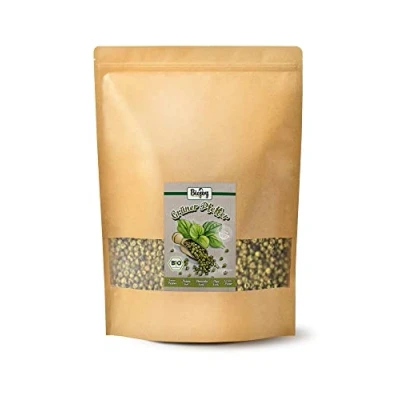 Abbildung von Biojoy BIO Grüner Pfeffer ganz (1 kg), Pfefferkörner grün für Mühle