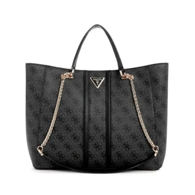 Abbildung von Guess Noreen Girlfriend Carryall Handtasche, Damen, Größe: One Size, Coal logo