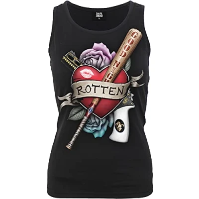 Abbildung von DC Comics Damen G058 Tops Sleeveless T Shirt, Black, M
