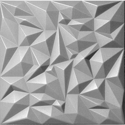 Abbildung von Deccart 3D Wandpaneele Wandverkleidung Decke Deckenverkleidung Paneele Deckenplatten Wall Deko Panel Wand Styropor Panels Polystyrol 50x50 cm Amethyst Grau, 8 m2, 32 Stück