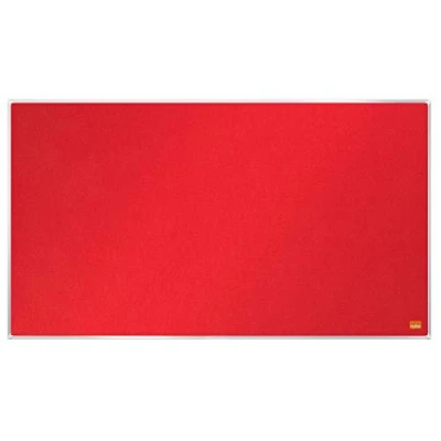 Abbildung von Nobo Widescreen Filz Notiztafel, 710 x 400 mm, Schlanker Zielrahmen, InvisaMount Montagesystem, Impression Pro, Rot, 1915419