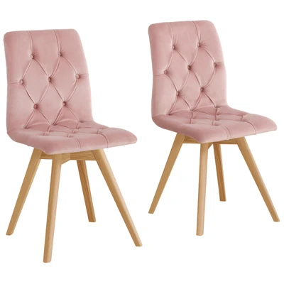 Abbildung von andas Esszimmerstuhl &quot;Rania&quot;, (Set), 4 St., Samtoptik, im 2er/4er/6er Set, Massivholzbeinen