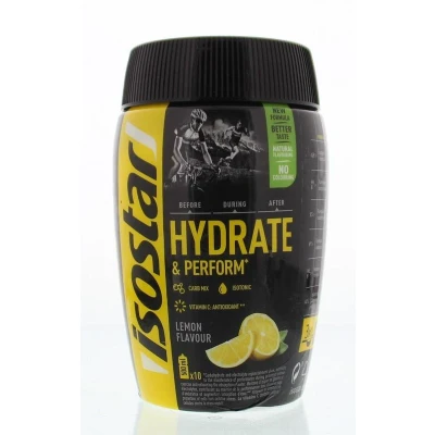 Abbildung von Isostar Hydrate &amp; Perform Zitrone, 6 Dosen a 400g