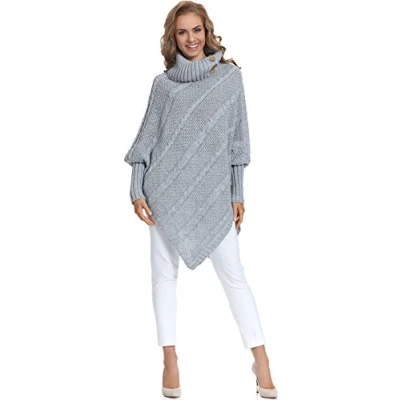 Abbildung von Merry Style Strickponcho Damen Poncho C46l4