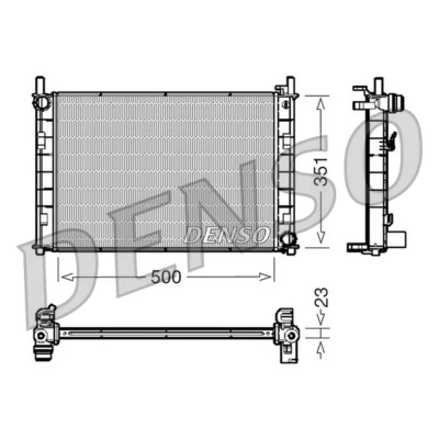 Abbildung von Kühler, Motorkühlung DENSO DRM10045
