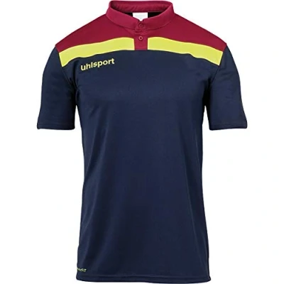 Abbildung von uhlsport Herren Offense 23 Polo Shirt Poloshirt, Marine/Bordeaux/Fluo gelb, 5X_l