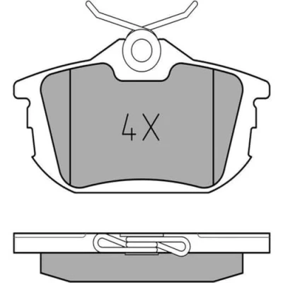 Abbildung von MEYLE 025 218 6115 Bremsbelagsatz ORIGINAL Quality Hinterachse für Verschleißwarnanzeiger vorbereitet mit Anti Quietsch Blech SMART: Forfour I