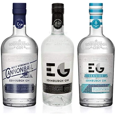 Abbildung von Edinburgh Gin 3er Set Cannonball (57,2% Vol) + Classic (43% Seaside je 70cl