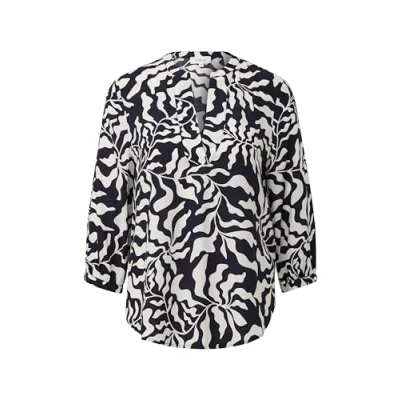 Abbildung von s.Oliver ALL OVER Bluse, Damen, Größe: 36, Navy
