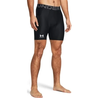 Abbildung von Under Armour Heatgear Kompressionsshorts für Herren, Schwarz Weiß, Klein