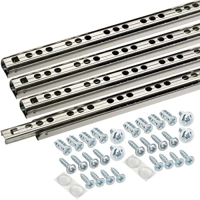 Abbildung von SOTECH Kugelauszug 4er Set (2 Paar) Schubladenschienen 310 mm 17 Nut Schubladenauszug Schienen für Schubladen Schienensystem Teilauszug hochwertig leicht anzubringen