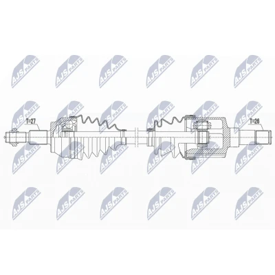 Abbildung von Antriebswelle NTY NPW FR 164