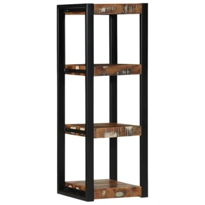 Abbildung von vidaXL Wandregal Mehrfarbig 35x35x100 cm Altholz Massivholz, Hängeregal, Wandboard, Regalbrett, Schweberegal, Regal Schwebend, CD