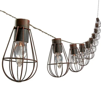 Abbildung von Dehner LED Solarleuchte Solar Lichterkette Retro mit 10 LED, 330 cm, Warmweiß, für Draußen, wetterfest und spritzwassergeschützt