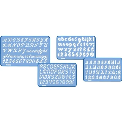 Abbildung von Helix 4 teilig Buchstaben Schablone H41010