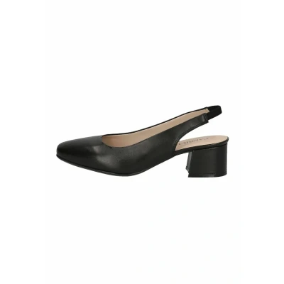 Abbildung von CAPRICE Damen Slingpumps aus Leder mit Lack, Schwarz (Black Nappa), 38 EU