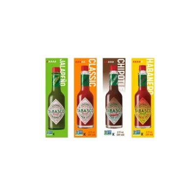 Abbildung von TABASCO 4er Saucen Bundle, 4*60ml, 4 Glasflaschen Chili Sauce, 100% natürlich
