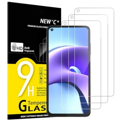 Abbildung von NEW&#039;C 3 Stück, Panzer Schutz Glas für Xiaomi Redmi Note 9T 5G, Frei von Kratzern, 9H Härte, HD Displayschutzfolie, 0.33mm Ultra klar, Ultrabeständig
