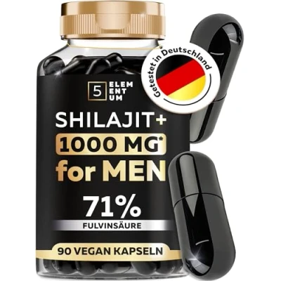Abbildung von Mumijo Shilajit Kapseln Hochdosiert 1000mg pro Tagesdosis, das Original aus dem Himalaya, 90 Geprüft und Zertifiziert