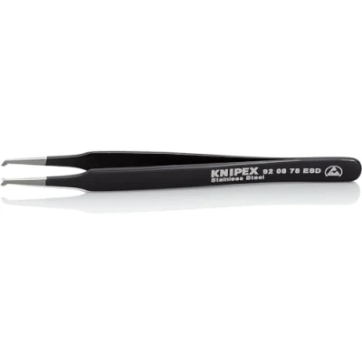 Abbildung von KNIPEX SMD Präzisionspinzette Glatt 118 mm 92 08 78 ESD