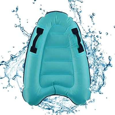 Abbildung von Feliciay aufblasbares Bodyboard, leichtes tragbares Schwimmenbrett mit Griffen, Schwimmhilfen für Pool, Lernen Hilfsmatte, Surfbrett Kinder und Erwachsene (Blau)