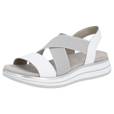Abbildung von Remonte Riemchensandale, Sommerschuh, Sandalette, Keilabsatz, mit praktischem Gummizug