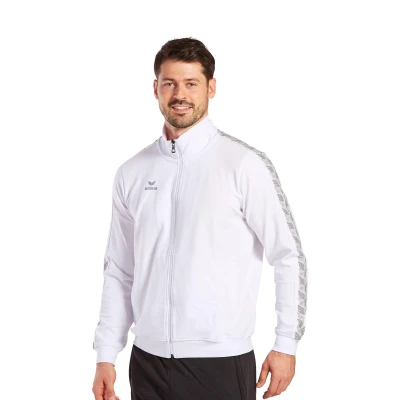 Abbildung von Erima Essential Team Tracktop Jacke weissgrau, 3XL Herren
