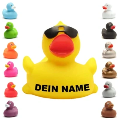 Abbildung von Badeente personalisierbar (Sonnenbrille Ente)