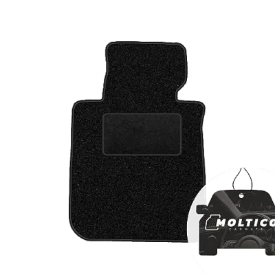 Abbildung von moto MOLTICO Fahrer Fußmatte Auto Velours Fahrerseite Autoteppiche Schwarz Fahrermatte 1 teilig passend für BMW 1er F20 ab 2011