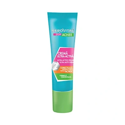 Abbildung von Ultra Aktiv Creme, Reduziert Entzündete Akne Läsionen und Korrigiert Hautunreinheiten, Creme mit Salicylsäure, 30ml, Gerovital Stop Acnee