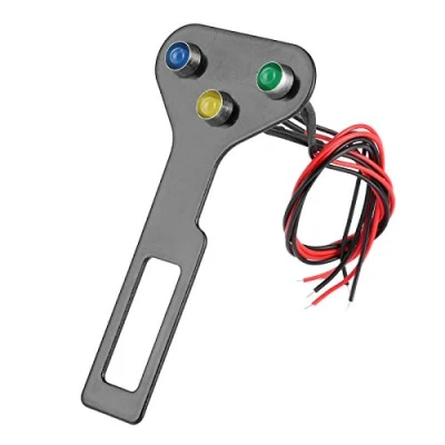 Abbildung von Majatou LED Blinker Motorrad Tagfahrlicht Lauflicht, Anzeige, 6mm 12V DC Anzeigeleuchte (Gelb, Blau, Grün)