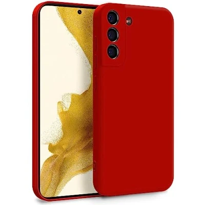 Abbildung von MyGadget Hülle für Samsung Galaxy S22 Plus Zweilagige Handyhülle mit Kameraschutz Cover Innenfutter &amp; Silikon außen Rot