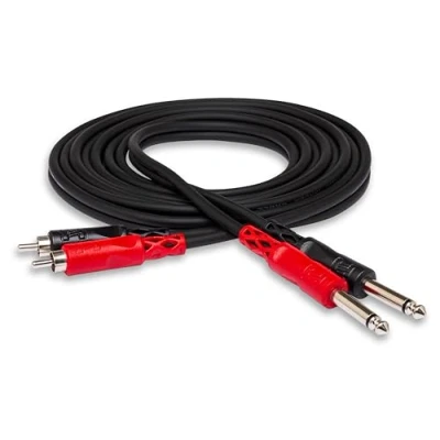 Abbildung von Hosa CPR 204, standard Audiokabel, Dual 1/4 Zoll TS auf RCA, 4m Länge