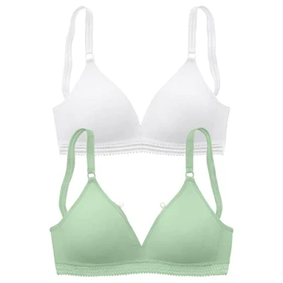 Abbildung von Lascana 2 PACK Triangel BH, Damen, Größe: 70B, Mint/weiß