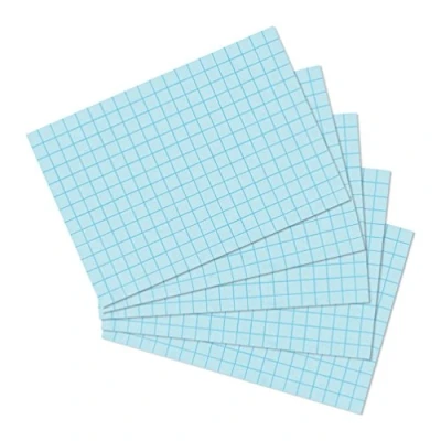 Abbildung von herlitz Karteikarte A6, kariert, blau, 100 Stück