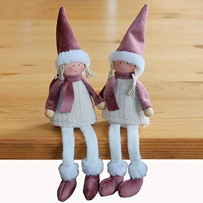 Abbildung von matches21 HOME &amp; HOBBY Dekofigur Kantenhocker Wichtel 2er Deko Weihnachten (2 St)