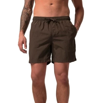Abbildung von JP1880 Grosse GRÖSSEN BIS Elastikbund Innen Halblang Schnell Trocknend Badeshorts, Herren, Größe: XL, Hazelnut