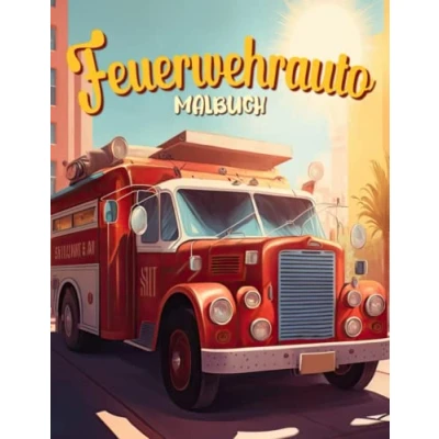 Abbildung von Feuerwehrauto Malbuch: Feuerwehr Aktivitätsbuch Malvorlagen Für Erwachsene, Jugendliche Und Kinder Lustige Einfache Idee Ein Stressabbau ... Männer, Frauen Senioren