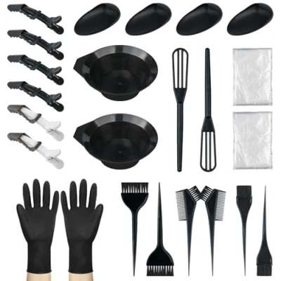 Abbildung von NEPAK 24 Teiliges Haarfärbepinsel Haare Faerben Set, Haarfärbe Set mit Pinsel und Schüssel