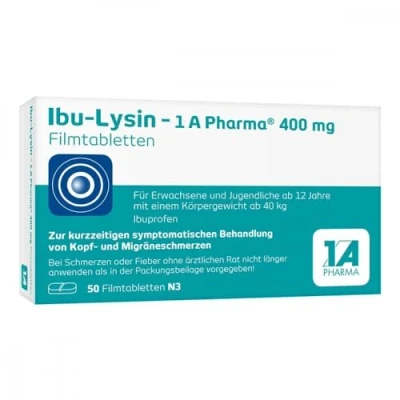 Abbildung von 1 A Pharma Ibu Lysin 400 mg 50 St