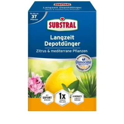 Abbildung von Substral Langzeitdünger Langzeit Depotdünger für Zitrus &amp; Mediterrane Pflanzen 750 g