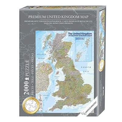Abbildung von Close Up UK Karte Puzzle 2000 Teile MAPS IN Minutes, Great Britain (68,8cm x 96,6cm)