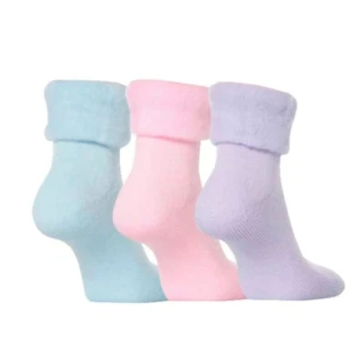 Abbildung von Medosan Kuschelsocken Bettsocken, Bettschuhe, 3er Set in Pastellfarben
