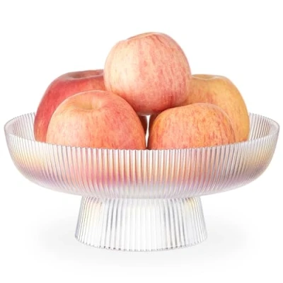Abbildung von Navaris Obstschale Frucht Schüssel aus Glas Glasschüssel für Früchte Salat Deko klar bunt, Glas, (1 tlg)