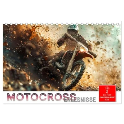 Abbildung von Motocross Erlebnisse (Tischkalender 2025 DIN A5 quer), CALVENDO Monatskalender